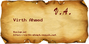 Virth Ahmed névjegykártya